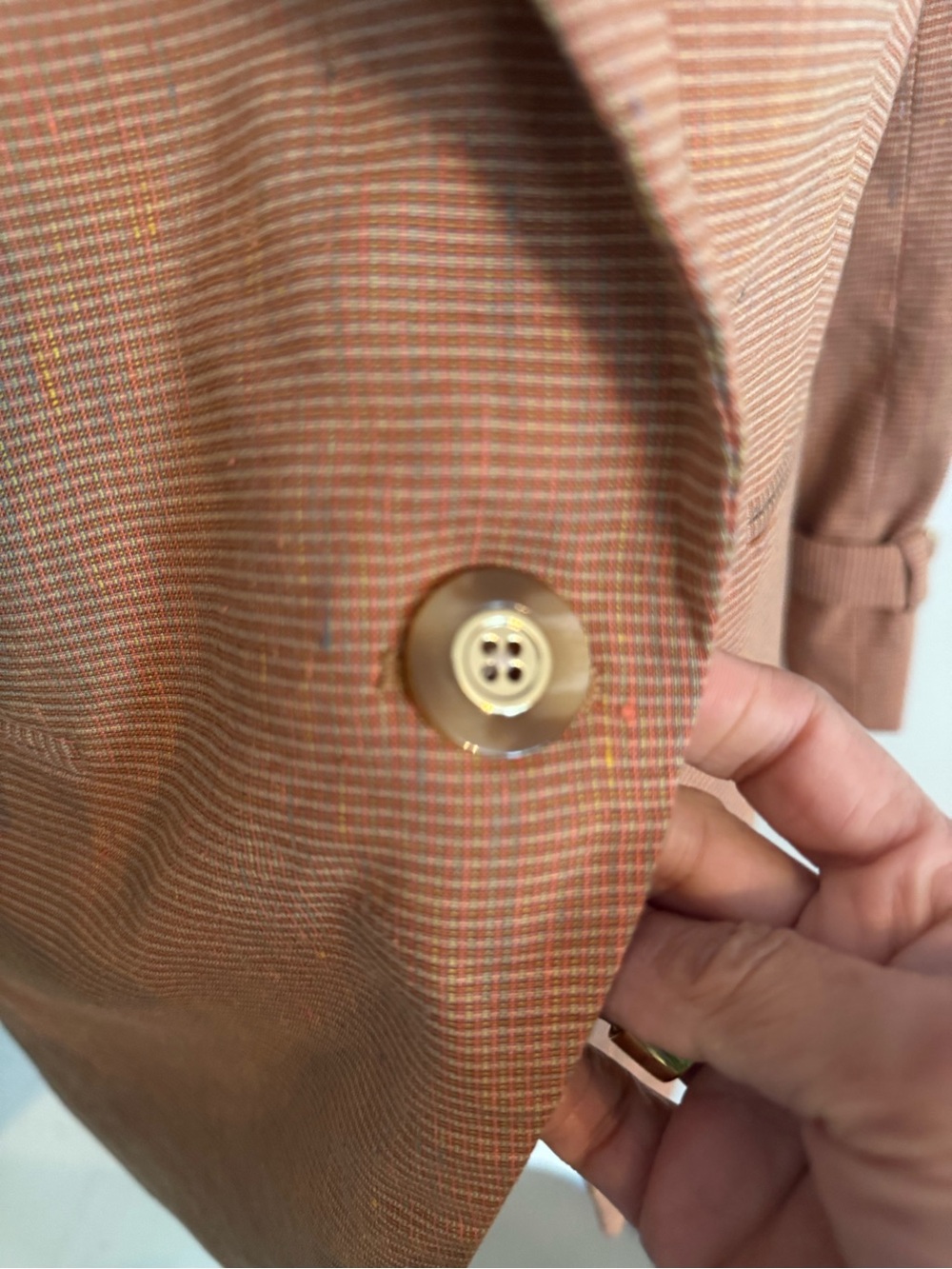 Veronica Beard Camel/Tan Single-Button Textured Blazer - Picture 11 of 15